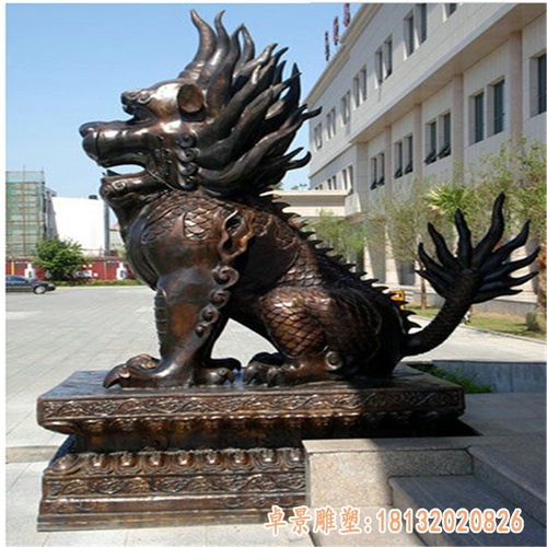 門(mén)口銅雕麒麟 新鄉(xiāng)麒麟鑄銅雕塑價(jià)格與匠心工藝探秘